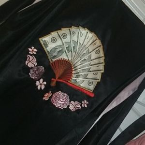 Silk robe/kimono with pockets